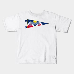 Denver Flag Pennant Kids T-Shirt